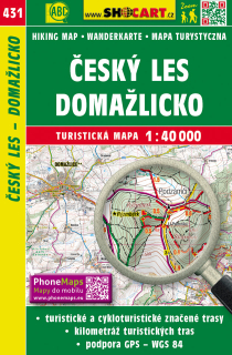 431 Český les, Domažlicko turistická mapa 1:40t SHOCart