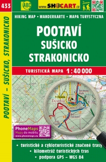 433 Pootaví, Sušicko, Strakonicko turistická mapa 1:40t SHOCart