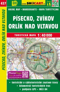 437 Písecko, Zvíkov, Orlík nad Vltavou turistická mapa 1:40t SHOCart