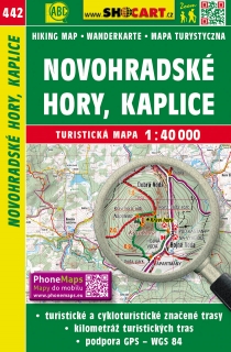 442 Novohradské hory, Kaplice turistická mapa 1:40t SHOCart