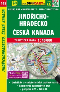 445 Jindřichohradecko, Česká Kanada turistická mapa 1:40t SHOCart