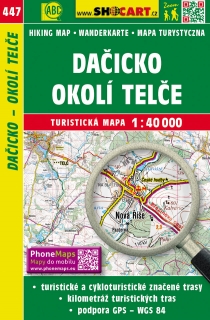 447 Dačicko, okolí Telče turistická mapa 1:40t SHOCart
