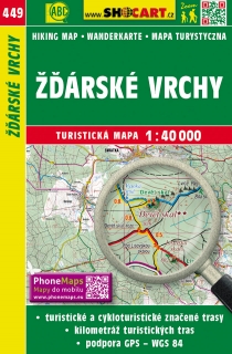 449 Žďárské vrchy turistická mapa 1:40t SHOCart