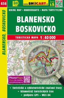 456 Blanensko, Boskovicko turistická mapa 1:40t SHOCart