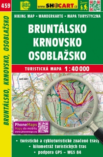 459 Bruntálsko, Krnovsko, Osoblažsko turistická mapa 1:40t SHOCart