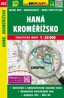 462 Haná Kroměřížsko turistická mapa 1:40t SHOCart
