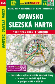 466 Opavsko, Slezská Harta turistická mapa 1:40t SHOCart