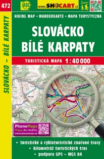 472 Slovácko, Bílé Karpaty turistická mapa 1:40t SHOCart
