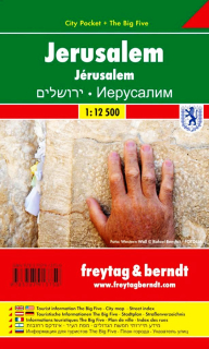 Jeruzalem 1:12,5t, 1:9tis City Pocket (Israel,Izrael) mapa mesta FreytagBerndt