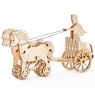 Rímsky bojový voz (Roman chariot) 3D mechanický drevený model