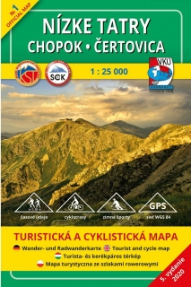 VKU 1 Nízke Tatry, Chopok, Čertovica 1:25t turistická mapa VKÚ Harmanec / 2019