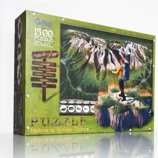 Vysoké Tatry mapa puzzle Gift / 1500 dielikov