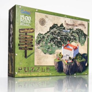 Slovensko mapa puzzle Gift / 1500 dielikov