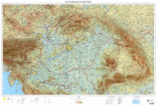 Karpatský oblúk 1:1mil 78x112cm všeobecnogeografická lamino, lišty nástenná mapa