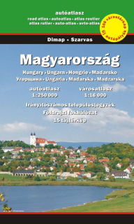 Maďarsko 1:250t autoatlas špirálová väzba