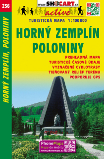 236 Horný Zemplín, Poloniny turistická mapa 1:100t SHOCart