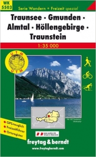WK5503 Traunsee, Gmunden, Almtal, Höllengebirge 1:35t turistická mapa FB