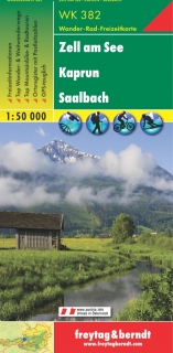 WK382 Zell am See, Kaprun, Saalbach 1:50t turistická mapa FB