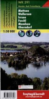 WK391 Mattsee-Wallersee-Irrsee-Fuschl-Mondsee-Oberndorf 1:50t turistická mapa FB