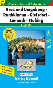 WK133 Graz und Umgebung, Raabklamm, Gleisdorf, Lannach 1:50t turistická mapa FB