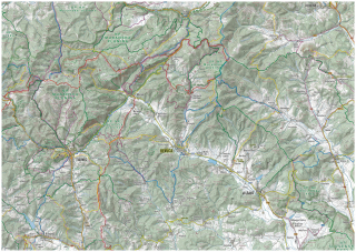 Muránska planina, Slov. rudohorie-západ 84,5x66cm turist nástenná mapa 1:100t