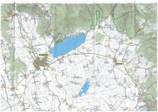 Dolný Zemplín 66x84,5cm turistická nástenná mapa 1:100t