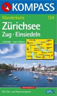 KOMPASS 124 Zürichsee 1:50t turistická mapa