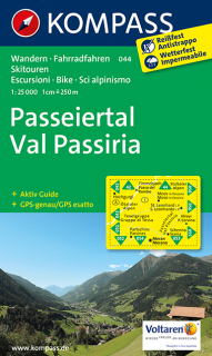 KOMPASS 044 Passeiertal, Val Passiria 1:25t turistická mapa