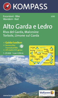 KOMPASS 690 Alto Garda e Ledro, Riva del Garda, Malcesine 1:25t turistická mapa