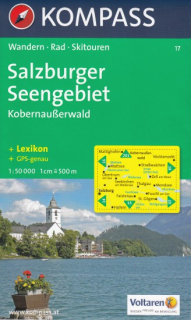 KOMPASS 17 Salzburger Seengebiet - Kobernaußerwald 1:50t turistická mapa