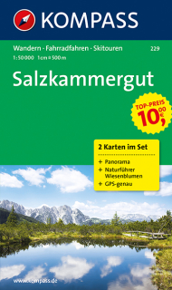 KOMPASS 229 Salzkammergut (sada 2 mapy) 1:50t turistická mapa