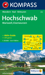 KOMPASS 212 Hochschwab, Mariazell, Eisenwurzen 1:50t turistická mapa