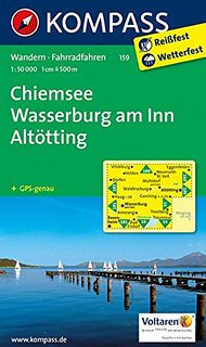KOMPASS 159 Chiemsee, Wasserburg am Inn, Altötting 1:50t turistická mapa