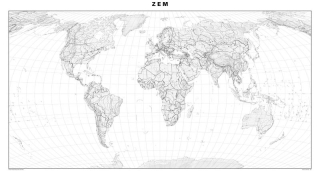nástenná mapa Svet slepá mapa 70x100cm lamino, lišty