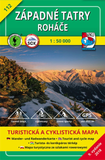 VKU112 Západné Tatry, Roháče 1:50t turistická mapa VKÚ Harmanec / 2018