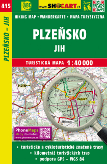 415 Plzeňsko - jih turistická mapa 1:40t SHOCart